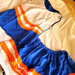 Child's Cheerleader Suit Orange and Blue